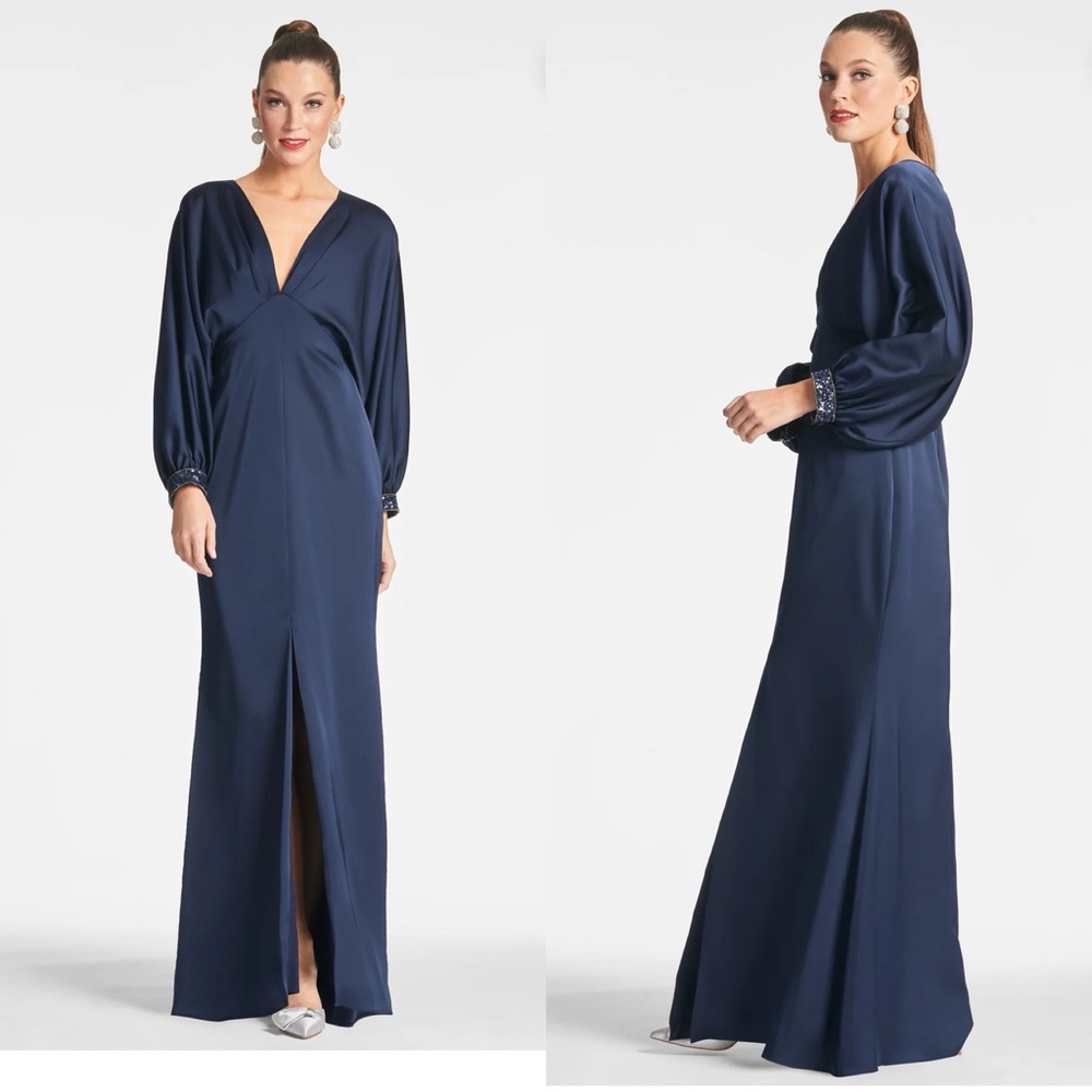 Sachin + Babi MAIA GOWN in MIDNIGHT Size 16W - Picture 3 of 11